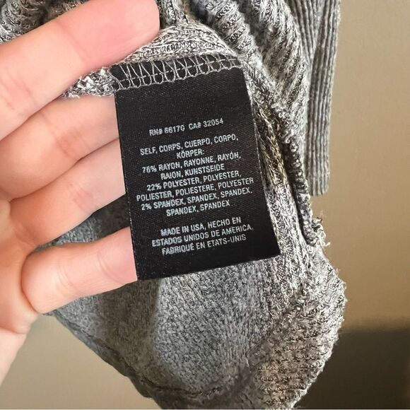 ✨ Anthropologie Maeve Gray Ribbed Cowl Neck Sweater Small - Picture 7 of 9